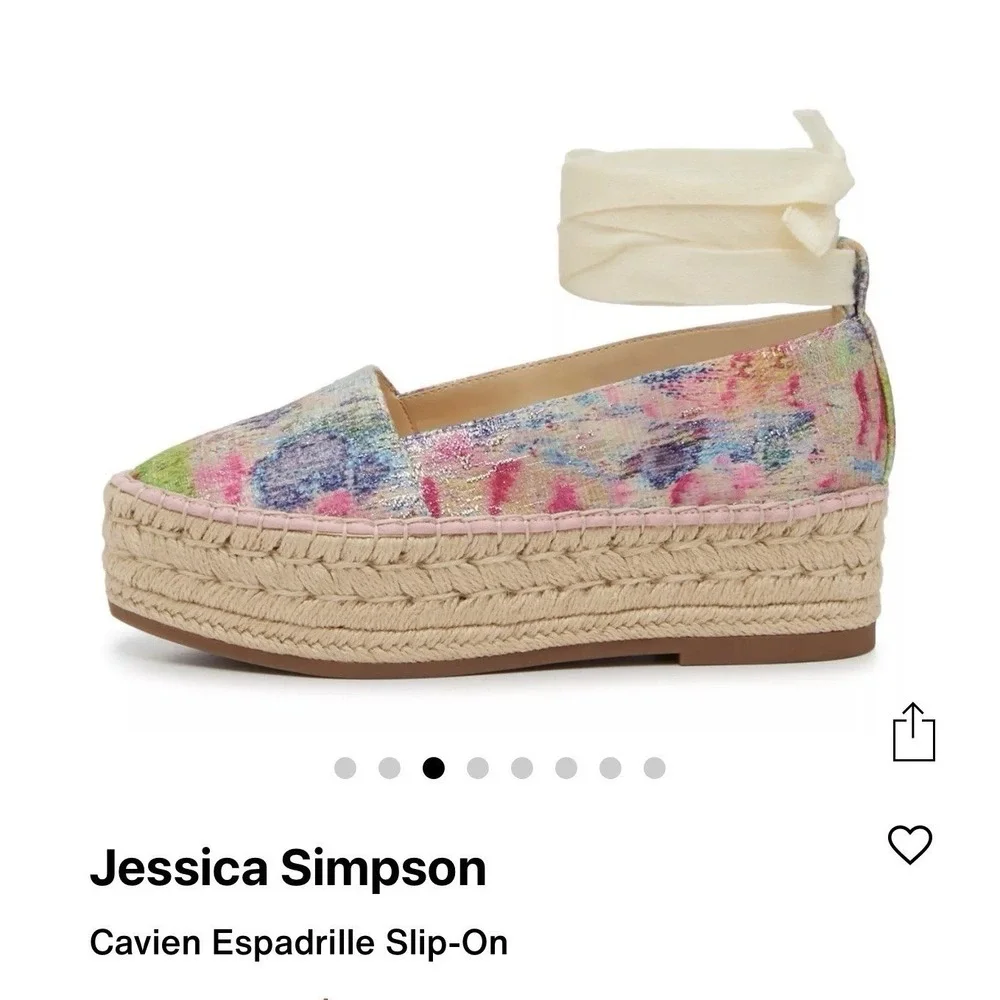 Jessica Simpson Cavien Espadrille Slip-On US Size 9.5 / EU 41 Multicolor Ankle
